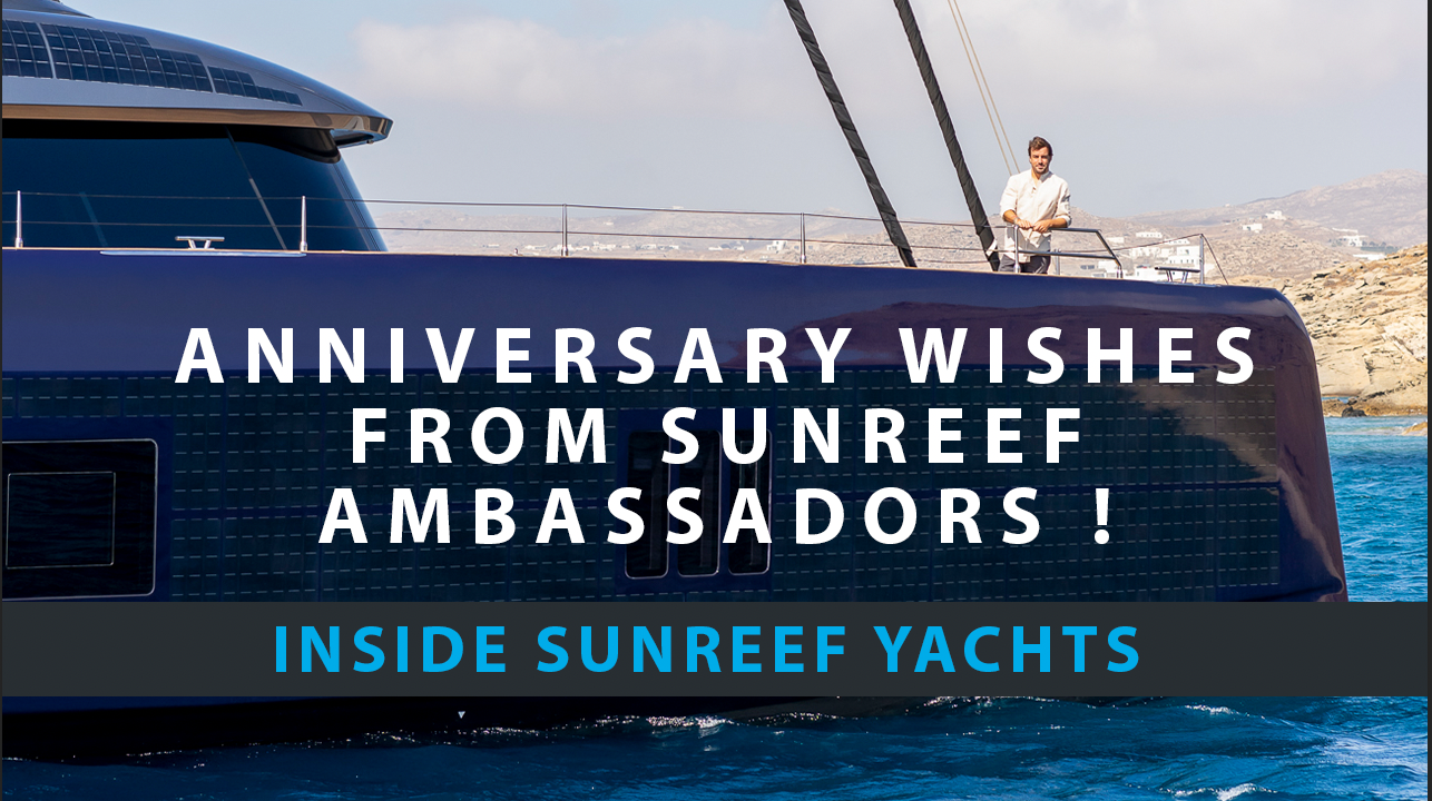 BEST WISHES FROM RAFAEL NADAL, FERNANDO ALONSO, AND OTHER SUNREEF YACHTS AMBASSADORS!